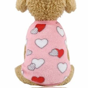 Pink Heart fleece Vest - XS